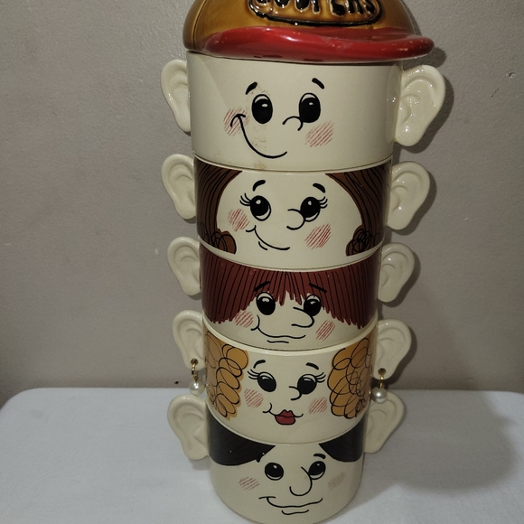 Vintage Soupers Stacking Soup Mug/Bowls Made In Japan - Picture 1 of 12